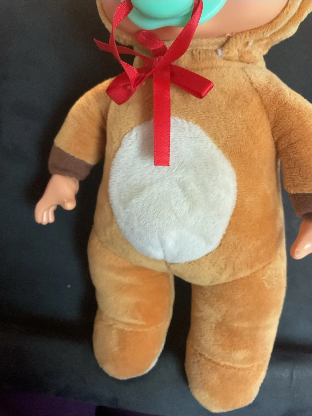 Cry Babies Plush Reindeer RUTHY Baby Doll Toy - Cries real tears 11”